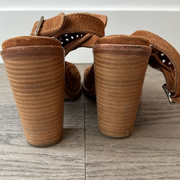 Rag & Bone Wyatt Perforated Suede Sandal, Tan - Picture 8 of 11